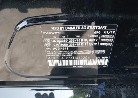 2019 Mercedes-Benz Gla 250 from USA, damaged, VIN WDCTG4EB5KU012256